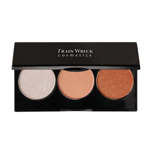 Train Wreck Cosmetics Revolutionary Face HIlite Trio for medium to dark skin